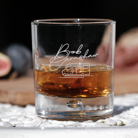 Bob Earnshaw Logo Whiskey Glass